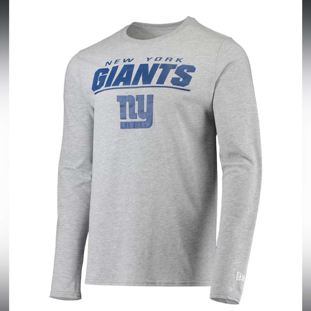 Men's New Era Heathered Gray New York Giants Combine Authentic Stated T-Shirt